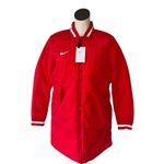 Nike NWT  Women's Jacket M Long Dugout Bench Red Zip DC9103-657 Softball Jacket Photo 8