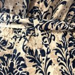 Cupshe  Asymmetrical One Shoulder Pleated Blue Damask and Cream Mini Dress Large Photo 8