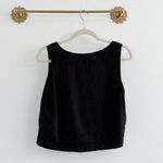 Abercrombie & Fitch Abercrombie Black Linen Square Neck Boxy Tank Photo 4
