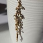 Lucky Brand  Gold Tone Coral Shaped Earrings With Beads Photo 3