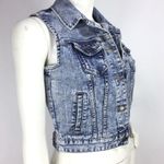 Forever 21 F21 Acid Wash Denim Vest Jean Jacket Photo 1