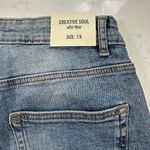 NWT Creative Soul Jeans Womens 7/8 28x22 Blue Light Wash Faded Straight Leg Size 28 Photo 2