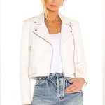 Pistola Women’s Tracy Cropped Leather Moto Jacket in White Size L Photo 0