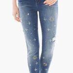 Chico's Chico’s EUC Embellished Distressed Ankle Blue Jeans Photo 0