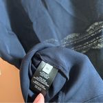 Rebecca Taylor  Lace 100% Silk T Shirt Navy Blue Crew Neck Blouse Top NWT Size XS Photo 5