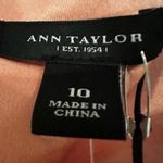 Ann Taylor  Watercolor Satin Finish Sheath Party Dress Women's 10 Orange Red‎ Photo 3