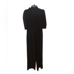 Black Halo Ara Bow Puff-Sleeve Jumpsuit in Black Size 10 Photo 4