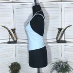 ZARA  Cropped Halter Tank Top Blue Ribbed Knit Size Small Photo 3