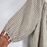 Sanctuary Linen Blend Striped Blouse Balloon Sleeve Lightweight Top Boxy Size L Photo 5