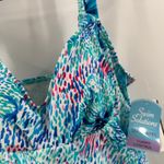 Swim Solutions Tankini Top Size 8 'Fits Up to a D Cup' Triple Tier NWT Blue Photo 9