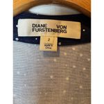 Diane Von Furstenberg  Romper Women 2 Navy Blue White Silk Polka Dot V Neck Wrap‎ Photo 6