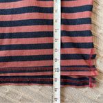Love Riche  Women’s Navy Blue/Dusty Rose Striped Long Sleeve Shirt Sz S Photo 6
