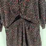 BB Dakota BB‎ Dakota Printed Lightweight Button Tie Front Waist Cutout Batwing Romper Photo 6