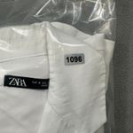 ZARA  Blazer Dress S White Twist Cutout Short Sleeve Collared Mini Fit Flare Zip Photo 7