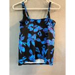 Lands' End ‎ Swimsuit Top Size 2 Blue with Underwire Tankini Photo 1