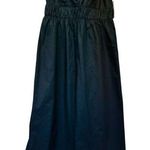 Donna Morgan NWT Shirred Midi Dress  For Maggy‎ Shirring At The Waist Sz 12 Black Photo 0