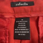 Rafaella  Women’s Red Cuffed Pants Size 10 Inseam 27.5‎ Photo 4