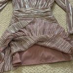 Maje Pleated Metallic Pink Dress Photo 9