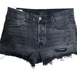 Levi's  501‎ Short Trashed Black denim shorts size 29 Photo 0