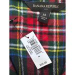 Banana Republic  Plaid Button-Up Pajama‎ Top Womens Size M Photo 3