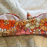 SheIn Retro Flower Print Strapless Bikini Top Photo 1