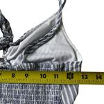 Japna  Blue/White Striped Smocked Cotton Tank Top Women Size Small | 23-7 Photo 4