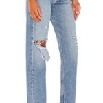 AGOLDE Women’s 90’s Pinch Waist Lineup Wash Distressed Straight Leg Jeans Sz 27 Photo 4