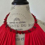 Hoagland New York Red Silk Halter Dress Crystal Beaded Dress size 12 Photo 5