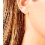 Coach  ‘C’ linear chain earrings Photo 1