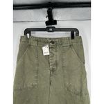 Free People  Super Baggy Wide Leg Flare Flared Chino Pants Army Green Size 10 Photo 5
