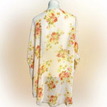 Interi Floral Sheer Kimono, Retro Roses Botanical Print, One Size Photo 2
