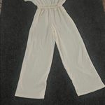 ZARA  Textured Cream Jumpsuit Elastic Waist Wide Leg (Fits XS/S) (13-14 girls) Photo 7