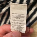 We The Free  Black/Ivory Striped Lightweight Sweater EUC Sz M Cotton 3/4 Sleeve Photo 4