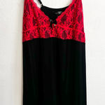 Daisy Fuentes  Lace Slip Dress Nightgown Y2K 2000s Glam Vampire Goth Black Medium Photo 0