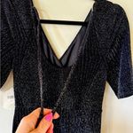 Altar'd State Altar’d State NWT Black Metallic Elegant Short Sleeved Wide Leg Jumpsuit Photo 0