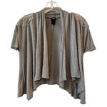 Vanity Women's Gray Open Front Cardigan with Lace Detail One Size Size undefined Photo 0
