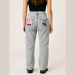 Women's Telepatía Baggy Jeans Size 13/31 Light Blue Denim Photo 1