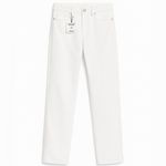 Massimo Dutti  Women’s Mid Rise Slim Straight Jeans – White Denim Size 42 Photo 2