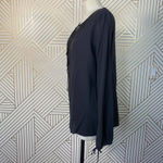 Joseph  Carlotta Georgette Stretch Blouse Black‎ Photo 7