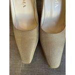 Paloma Italian Gold Fabric Pointed Toe Heels‎ Pumps Size 4B Party Y2K Classic Photo 7