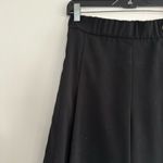 ZARA Sz: M Black Wide Leg Cropped Pull On Sailor Pant Large Button Accent Photo 8