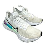 Nike  Athletic Sneakers Size 10 Women's React Infinity Run Flyknit White Ombre Photo 0