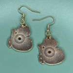 Cute Pumpkin Cat Cauldron Halloween Earrings Orange Photo 1