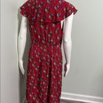 Anthropologie  Maeve Rosalia Red Floral Wrap Dress size 14 Photo 7