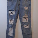 Pol Jean size M Destroyed Raw Hem Mom Jeans Blue Size M Photo 0