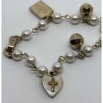 Vintage Catholic First Communion Bracelet Charms Bible Anchor Christian Gift Photo 5