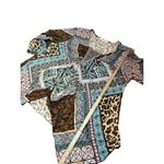 Purple Rain Plus size Womens Plus Size 3X (26/28) Tunic Shirt Animal Artsy Geome Brown Photo 2