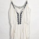 Forever 21  Womens Romper Medium Embroidered Tasseled Gauzy Boho Beachy Coastal Photo 1