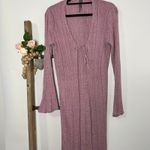 Anthropologie  Purple Long Shine Shimmer Cardigan‎ Size Medium Photo 1