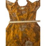 Anthropologie Moulinette Soeus Cara Silk Cold Shoulder Midi Dress Orange 6 Photo 3